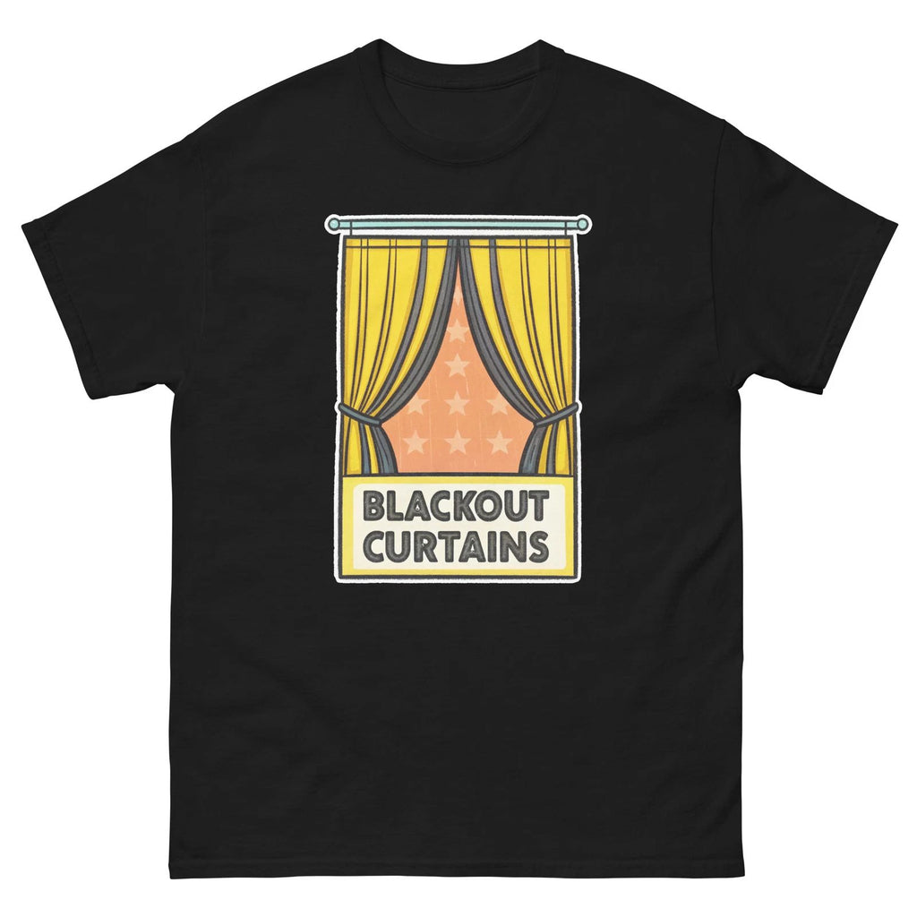 Blackout Curtains Hotel Item Travel Motel T-Shirt