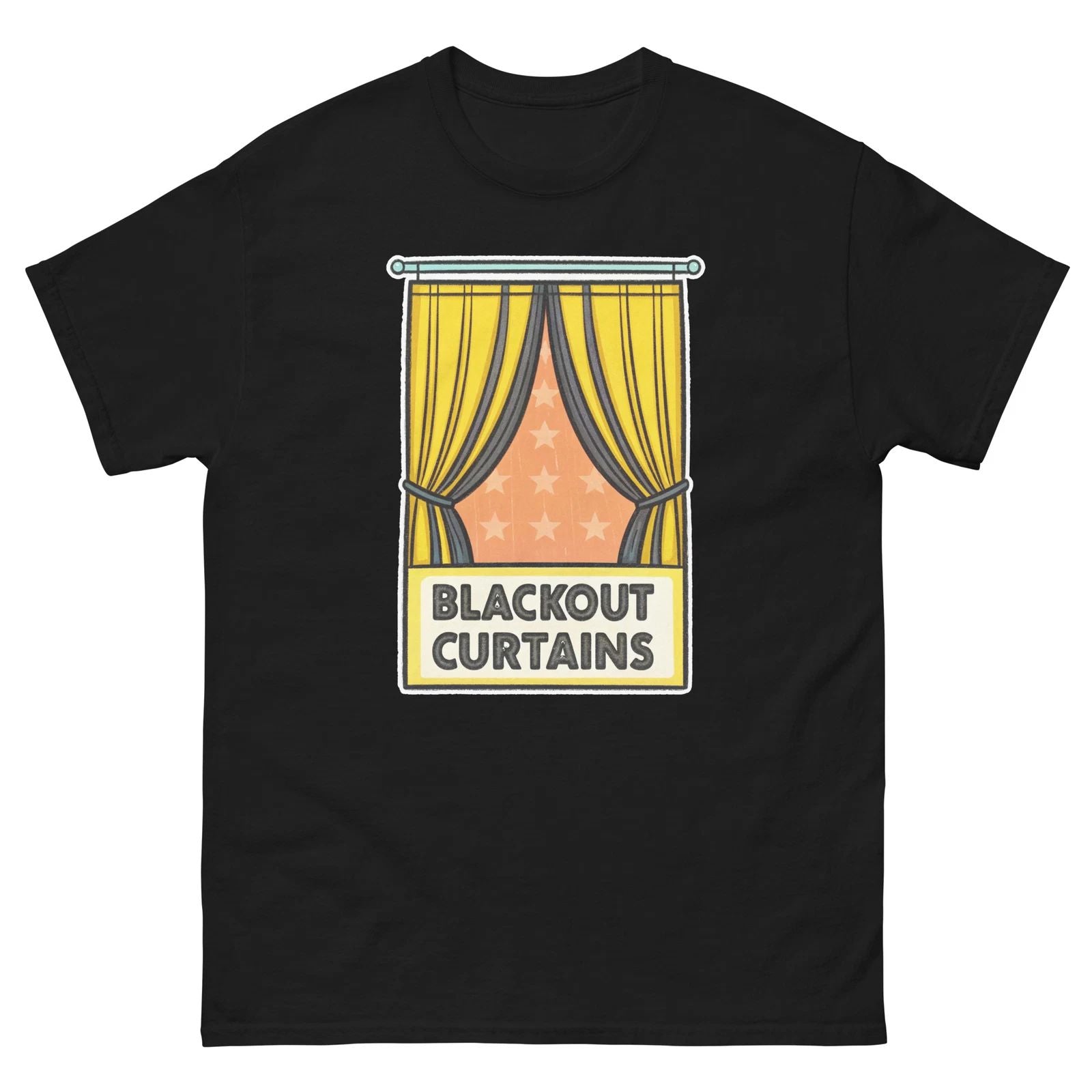 Blackout Curtains Hotel Item Travel Motel T-Shirt