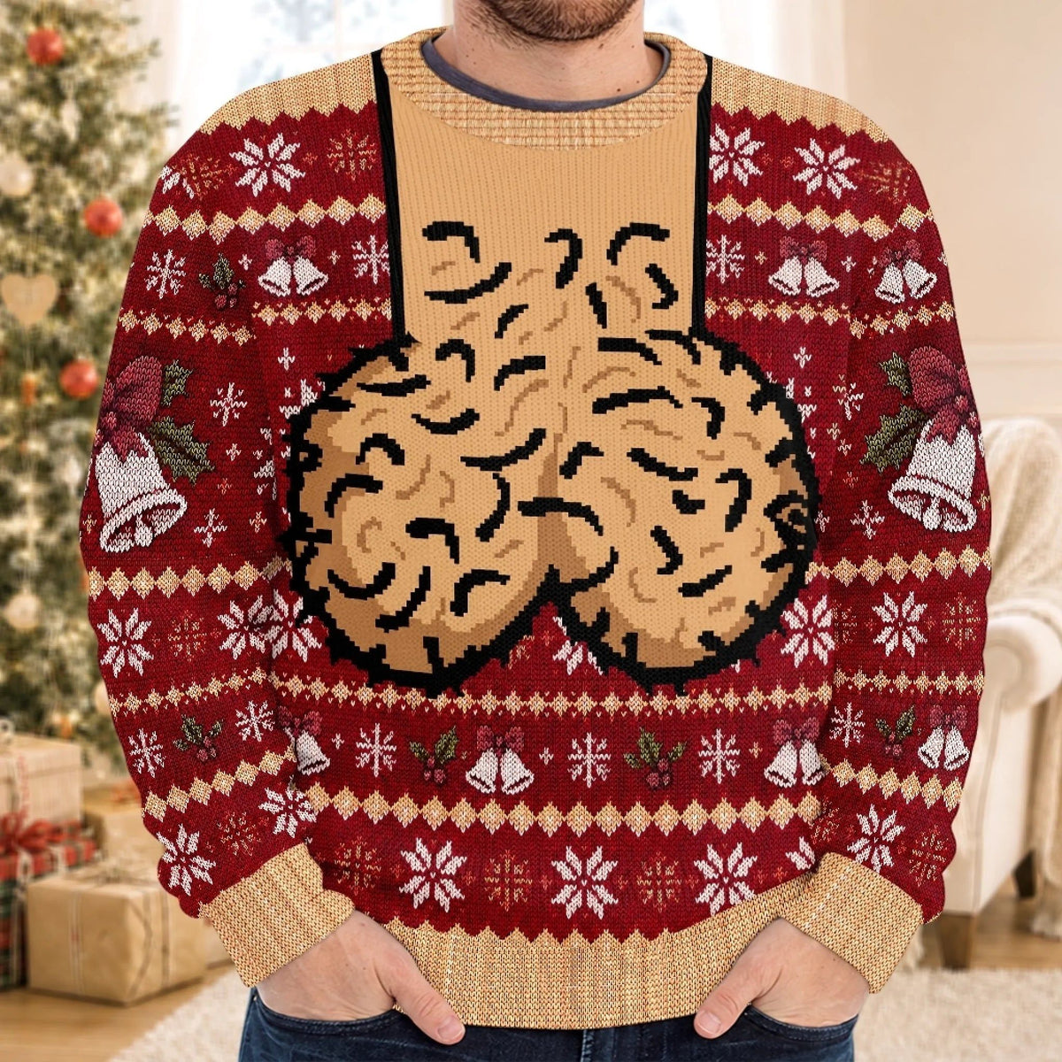 Custom Funny Ugly Sweatshirt - Personalized Christmas Birthday Gifts For Men - Jingle Balls All The Way Today
