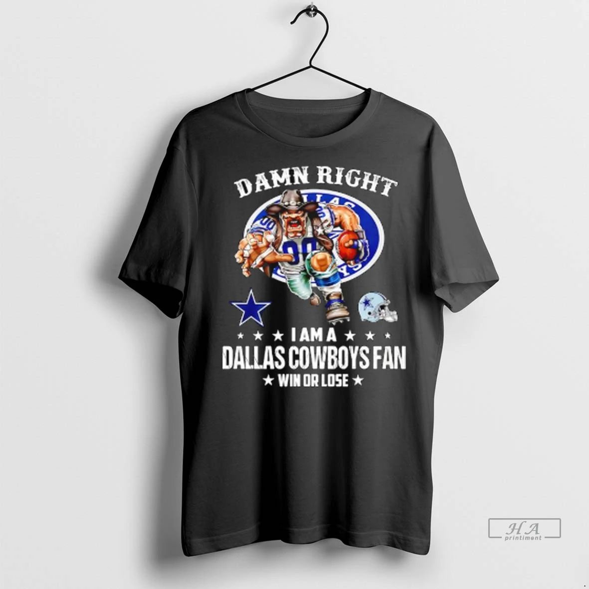 Officials Trendy Damn Right I Am A Dallas Cowboys Fan Win Or Lose Helmet Logo