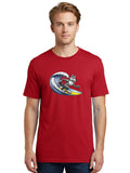 Surfing-Wolf Mens Graphic Tee, 100% Cotton, Casual Summer Wear