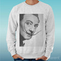 Felpa Man Light Sweater Light Grey " Dalì Photo Art. Face "