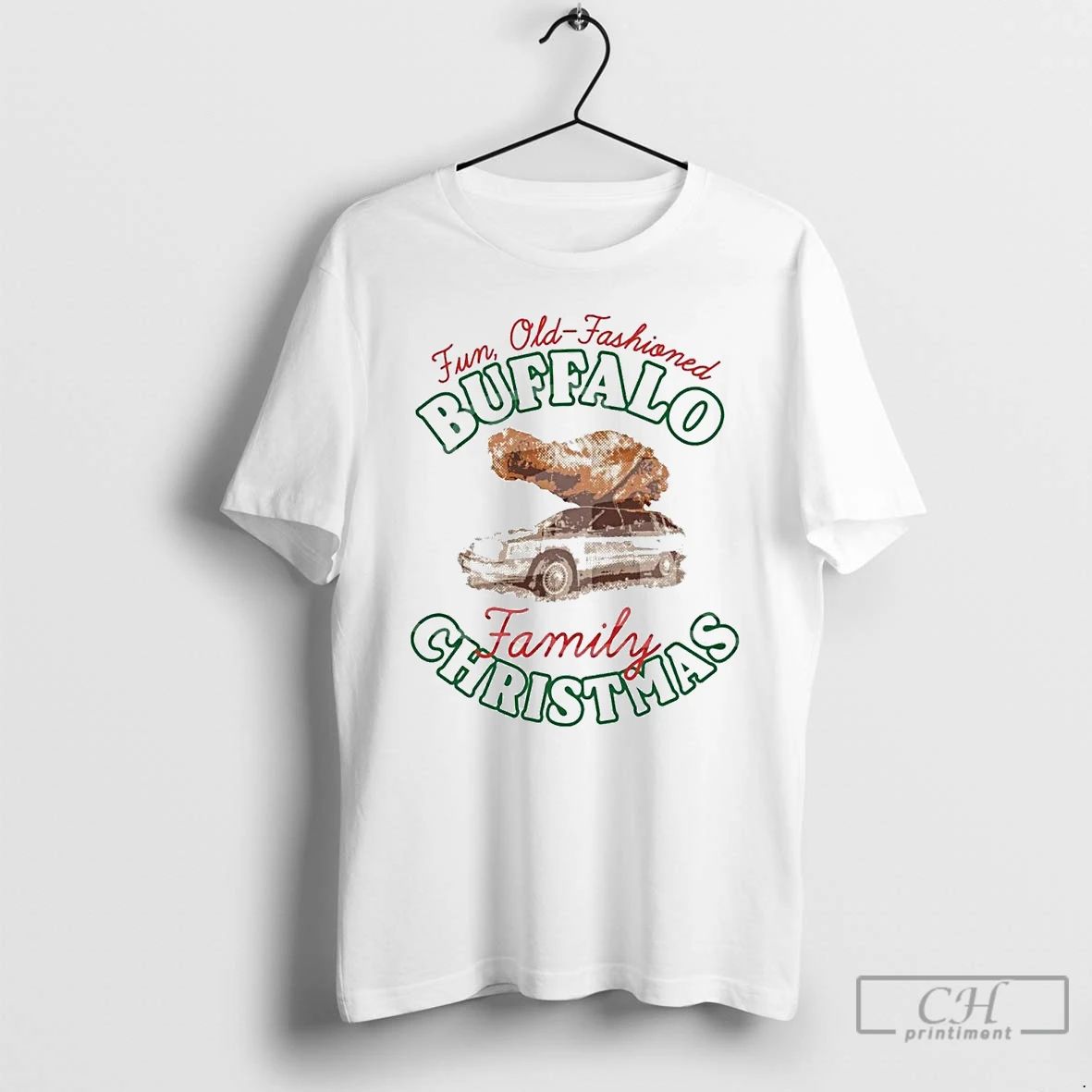 Classic Buffalo Family Christmas Drumstick Fun Old Fashioned T Shirts