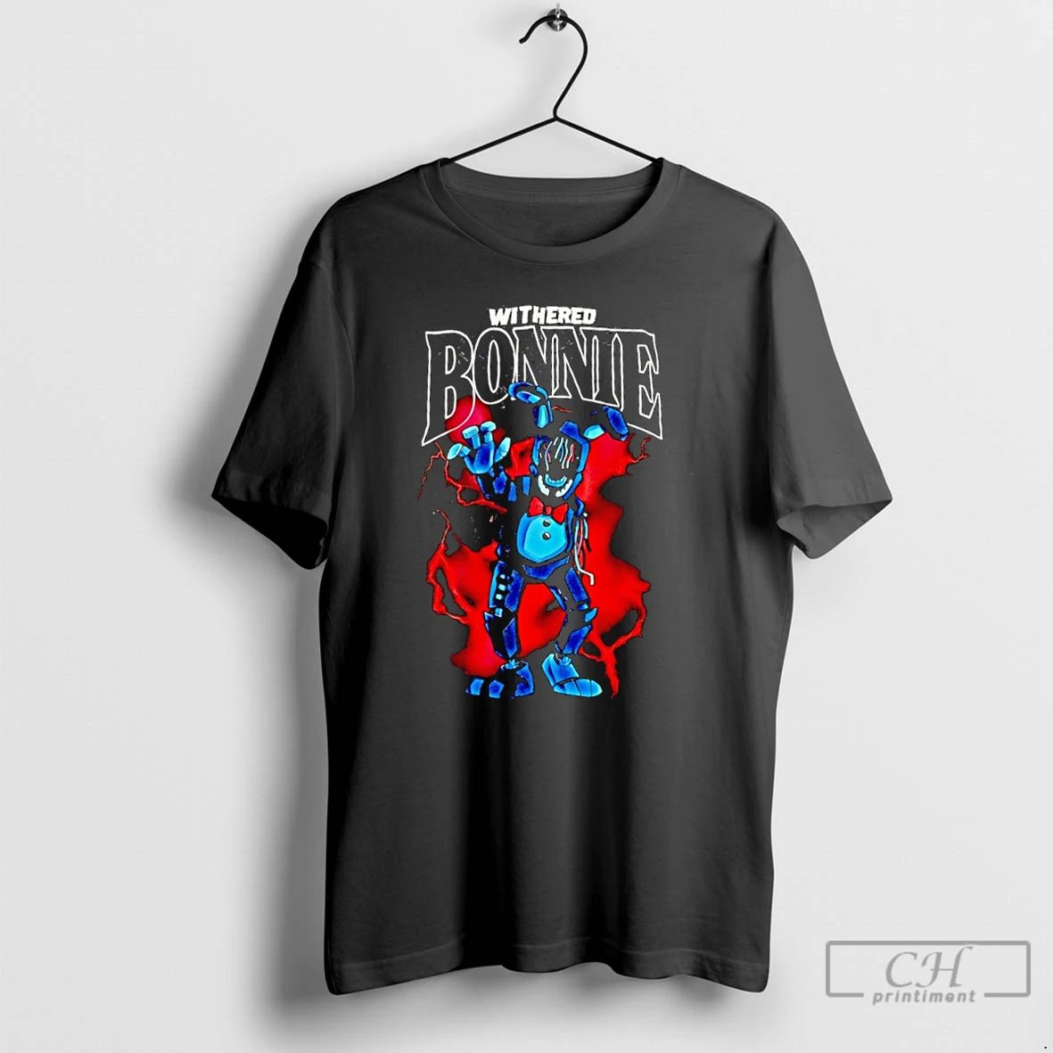 Classic Withered Bonnie Five Nights At Freddys Graphic T Shirts