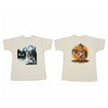 Vtg Wildside Native American Indian Wolf Graphic T-Shirt L Double Sided 90s Y2K