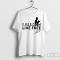 Classic Turning Point Charlie Kirk Live Free Signed T Shirts