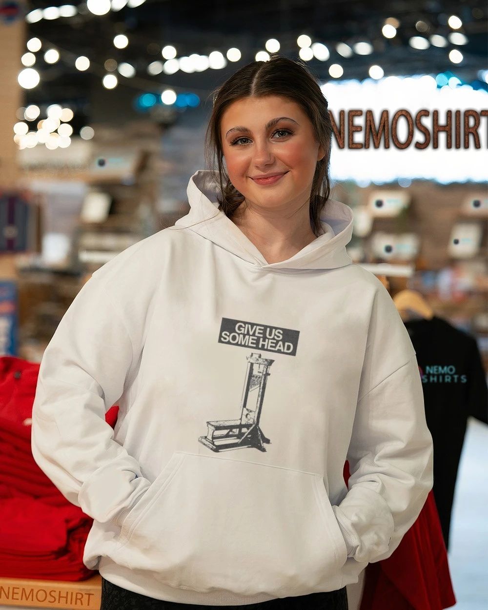 Give Us Some Head Guillotine dark humor shirt