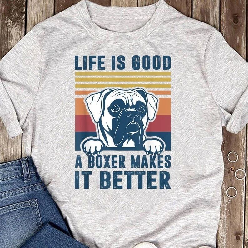 Boxer Dog Gifts For Men Women Boxer Dog Dad Mom T-Shirt