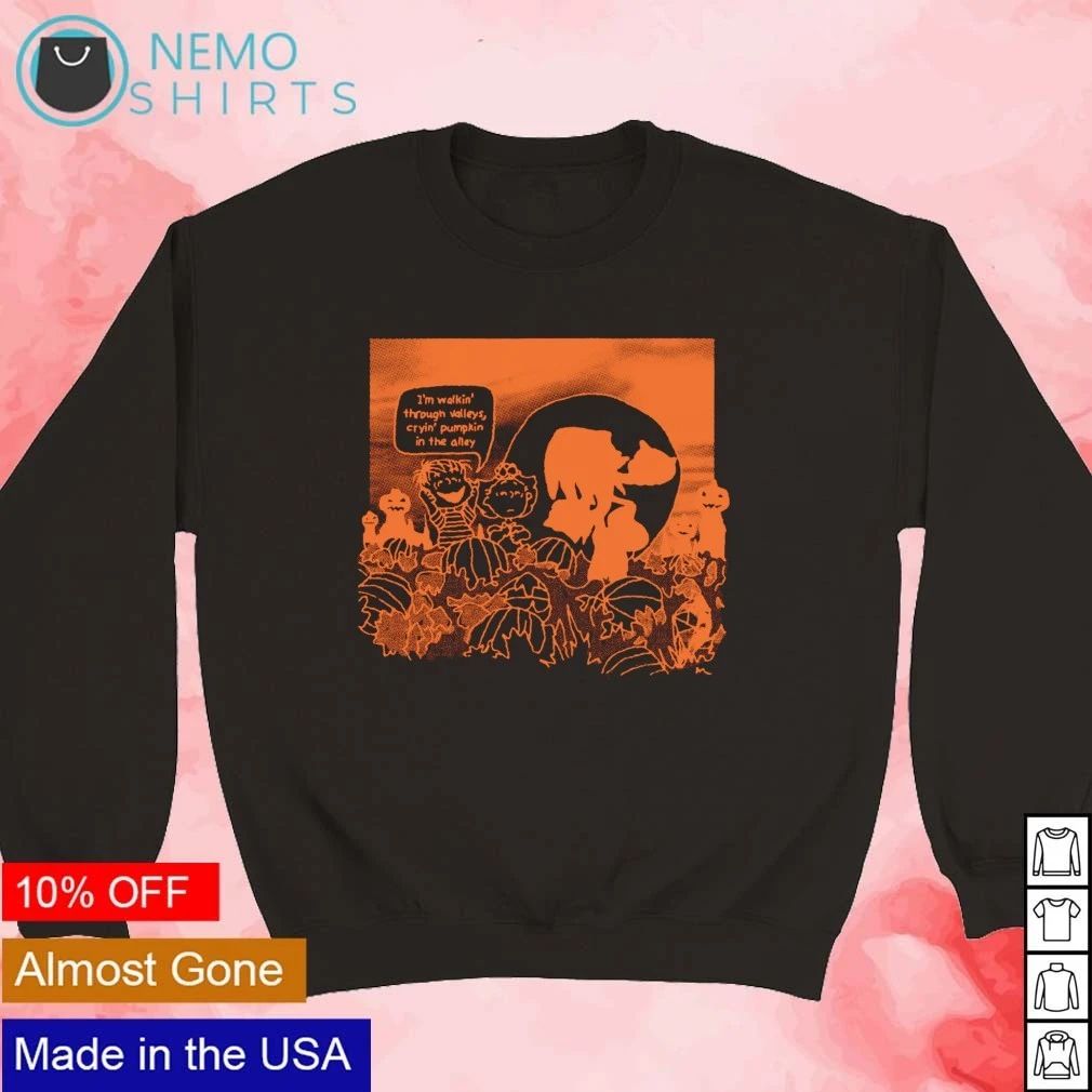 Peanuts Halloween I’m Walkin’ Through Valleys Cryin’ Pumpkin in the Alley shirt