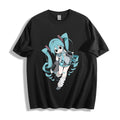 Hatsune Miku Chibi Keyboard Wings T-Shirt - Ribbon Pose Design Unisex Tee