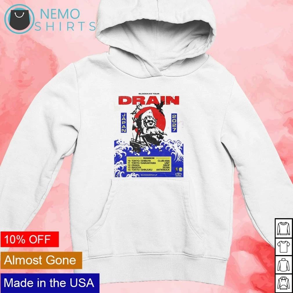 Drain Bloodaxe Tour Japan 2027 Hardcore shirt