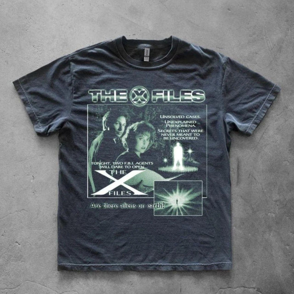The X-Files Movie T-Shirt Vintage Sci-Fi UFO Unisex Tee S-5XL