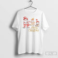 Classic Gnome In Coffee With Cookies Merry Christmas White T Shirts