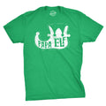 Mens Papa Elf Shoe T Shirt Cute Christmas Santas Helper Tee for Guys