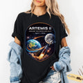 Artemis II Journey Around The Moon 2026 Shirt Space Exploration Tee S-5XL
