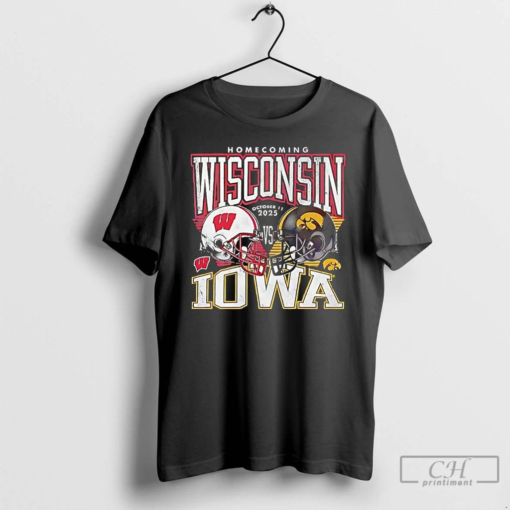 Premium Wisconsin Badgers Vs Iowa Hawkeyes Homecoming 2025 T Shirts