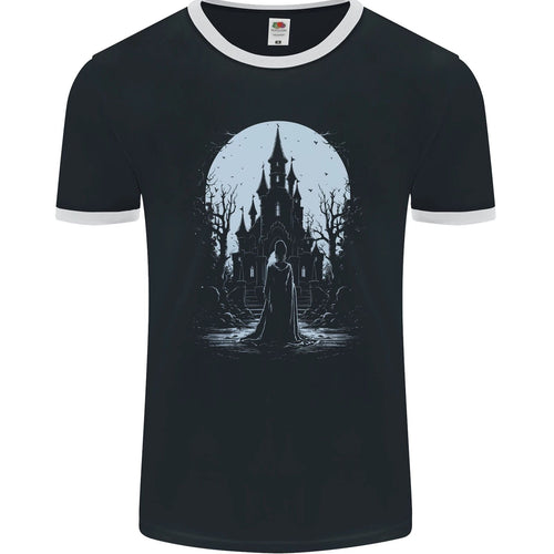 A Fantasy Haunted House Halloween Spooky Mens Ringer T-Shirt FotL