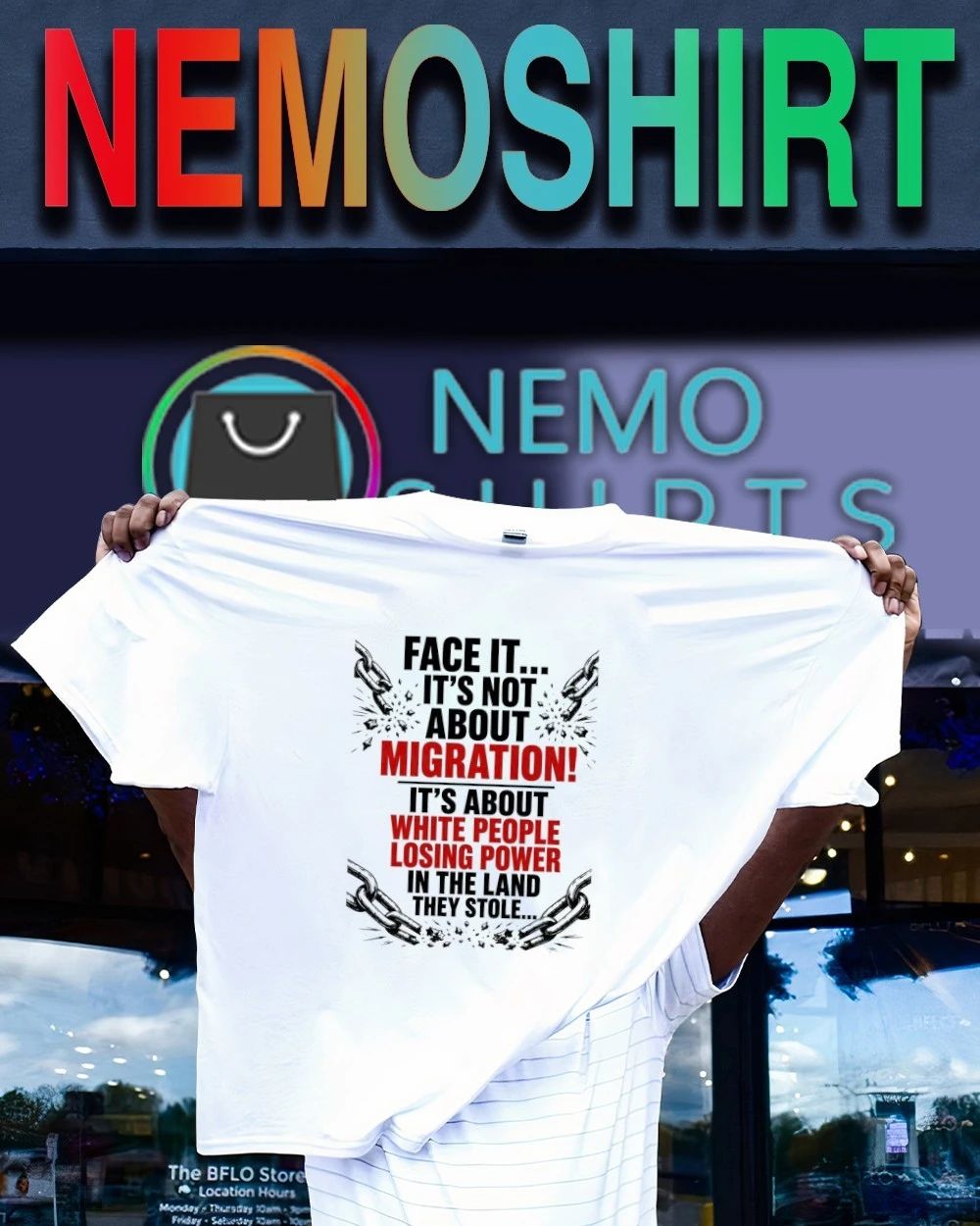 Face it it’s not about migration white people losing power in the land they stole shirt