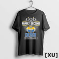God First Family Second Notre Dame Fighting Irish Football Tshirts Sweater