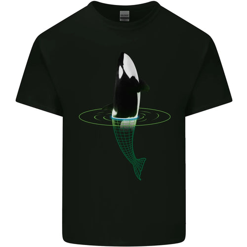 A SCI-FI Orca Whale Mens Cotton T-Shirt Tee Top