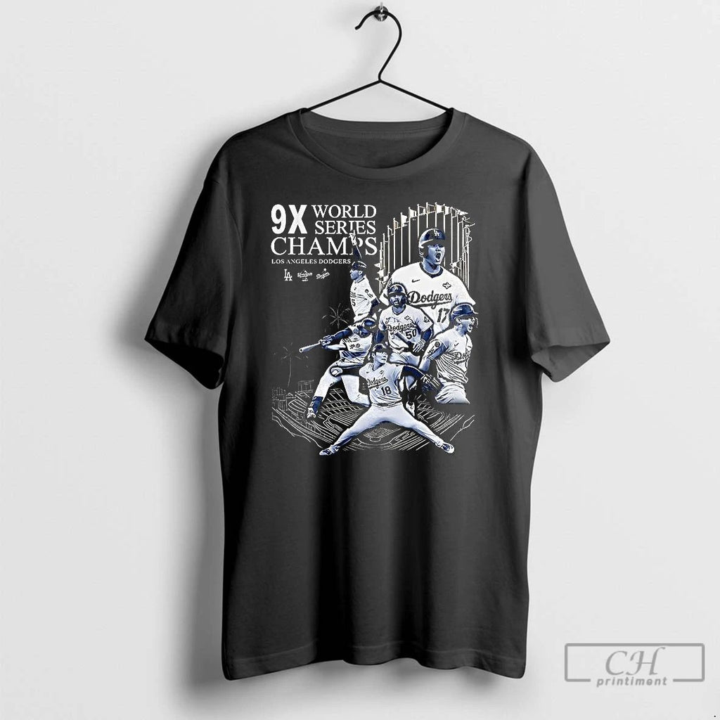Premium Los Angeles Dodgers 9x World Series Champions 2025