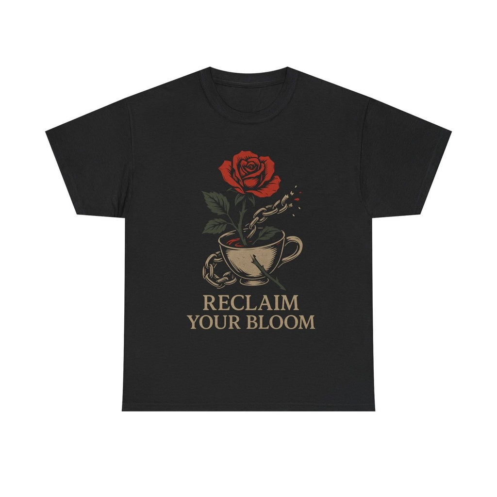 Floral Motivational Tee - Unisex Heavy Cotton T-Shirt