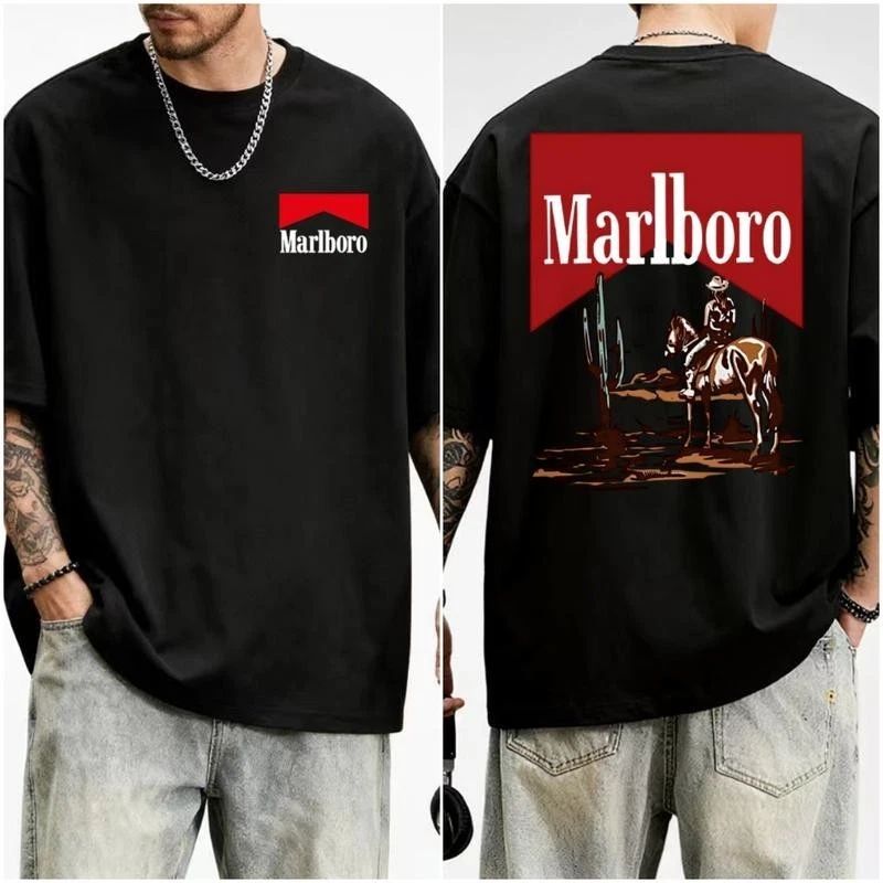 MEOD Cowboy Desert Marlboro T-shirt, Western-style graphic