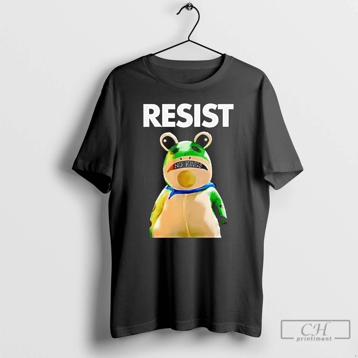 Classic Portland Frog Resist No Kings Long Sleve T Shirts