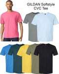 NEW Gildan Men's Softystyle CVC Short Sleeves Plain T-shirt 67000 (G670)