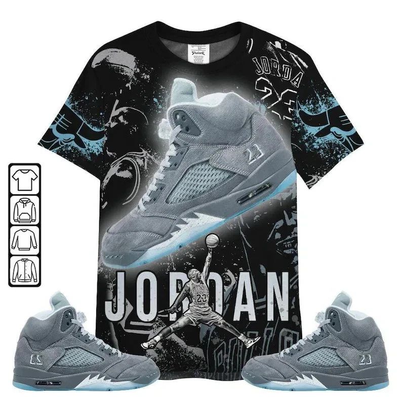 Retro Light Graphite Wolf Grey 5s - Number 23 Drip Shoes Kicks Goat Match Sneake