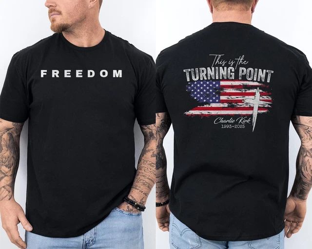 Charlie Kirk Shirt, This is The Turning Point Motivational 2 Sided T-shirt