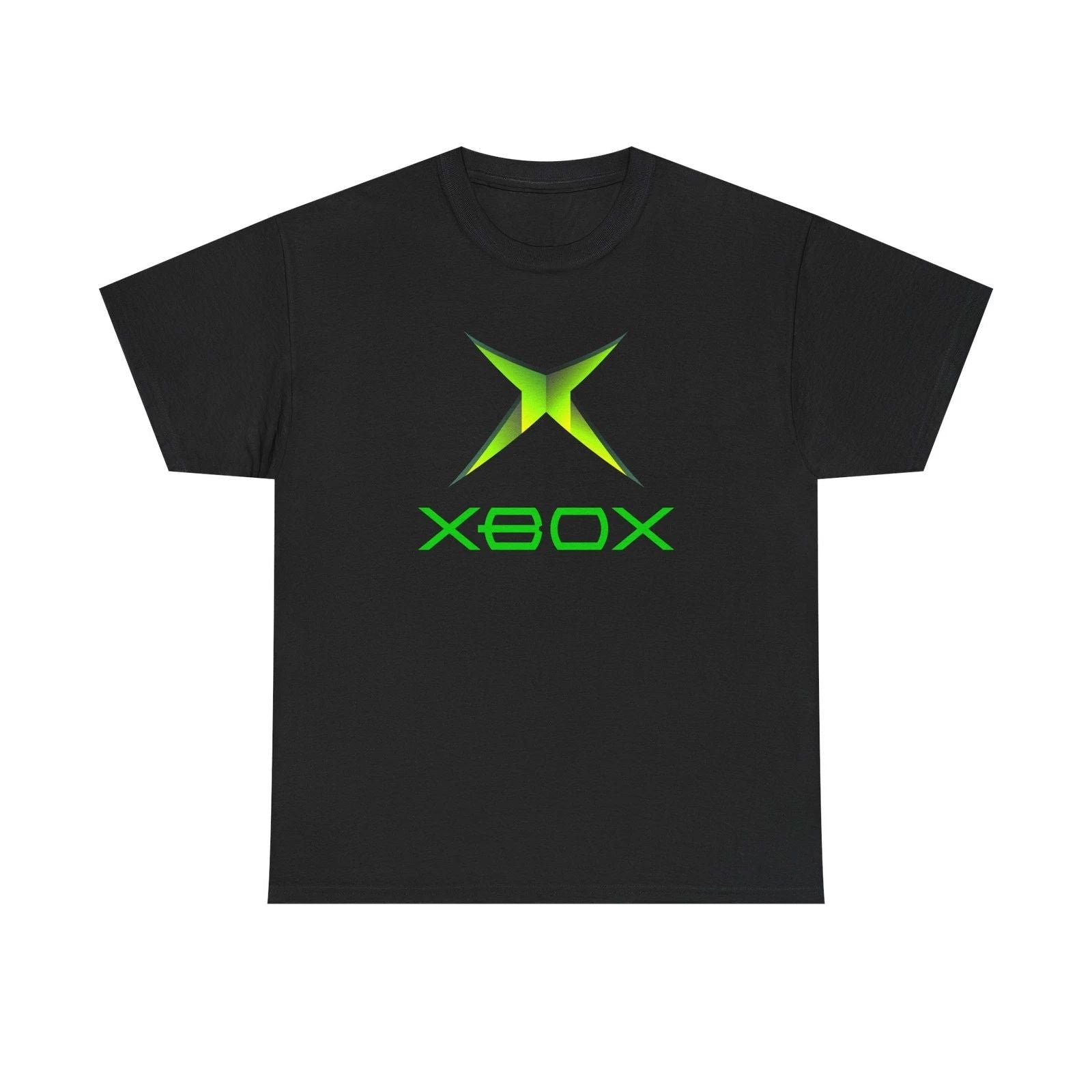 Original Retro Xbox logo green Black Tee