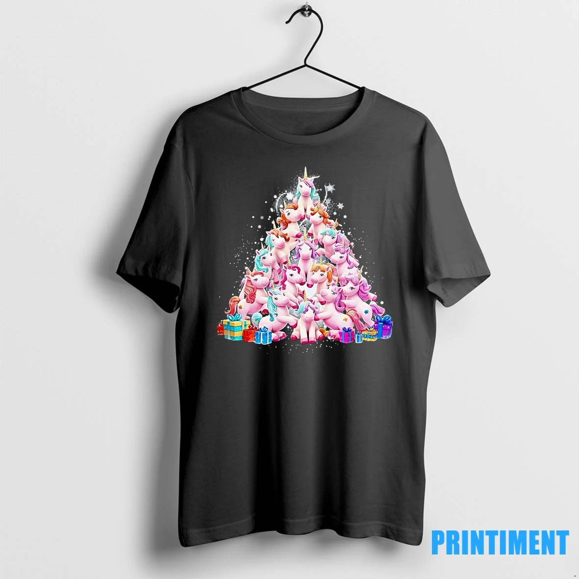 Unicorn Christmas Tree Pyramid Tshirts Sweater