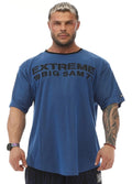 Men's Oversize Gym Fitness and Bodybuilding T-Shirt, Cotton O-Neck Lifestyle ...