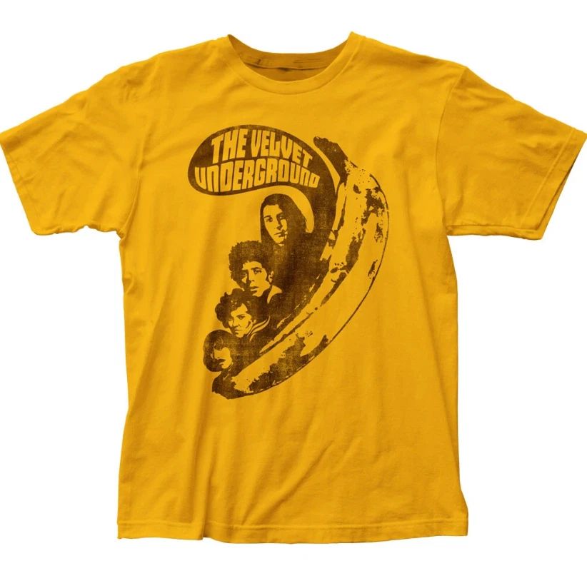 Velvet Underground VU Says Mens T Shirt Rock and Roll Classic Tee New Gold