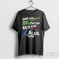 Classic One Gun Two Gun Red Gun Blue Gun T Shirts
