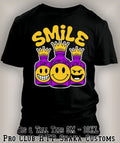 Captain Smiley Face Lean Team Graphic Big &Tall Sm T Streetwear Hip Hop Party T