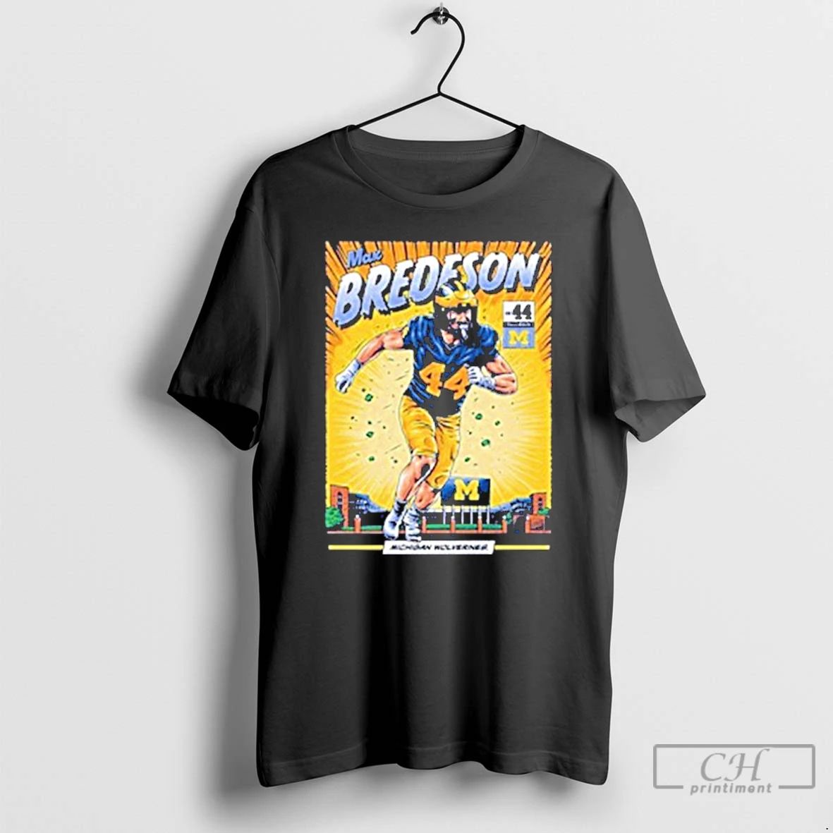 Premium Michigan Wolverines 44 Max Bredeson Student Athlete Comic T Shirts