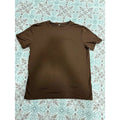 Mens Chocolate Brown Short Sleeve Crewneck T-Shirt Size M Basic Minimalist Tee