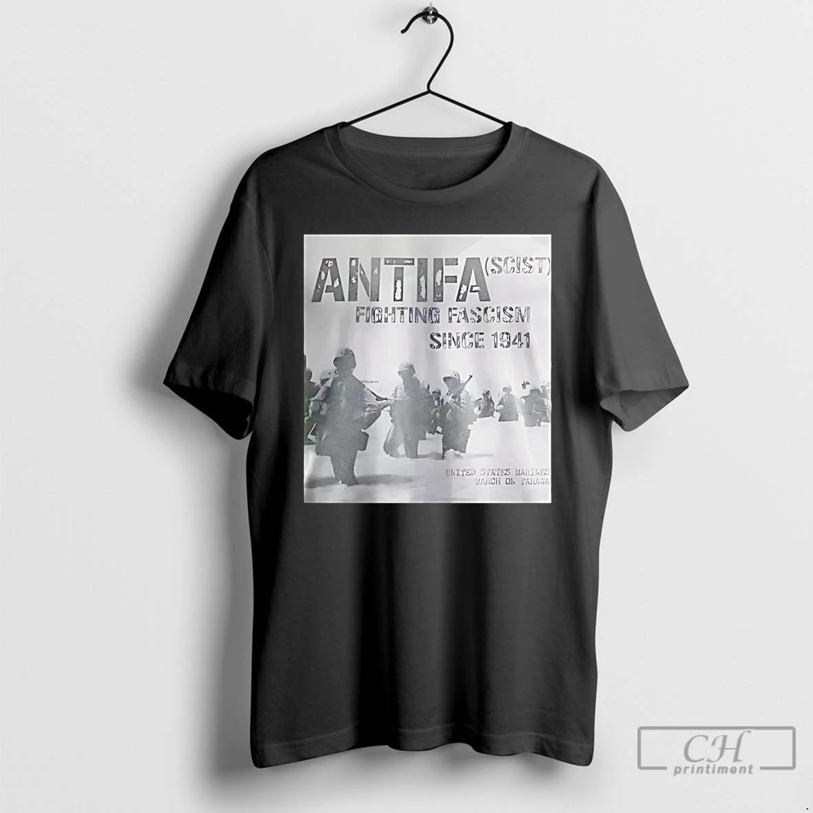 Classic Us Marine Corp Antifascist Fighting Fascism Since 1941 T Shirts