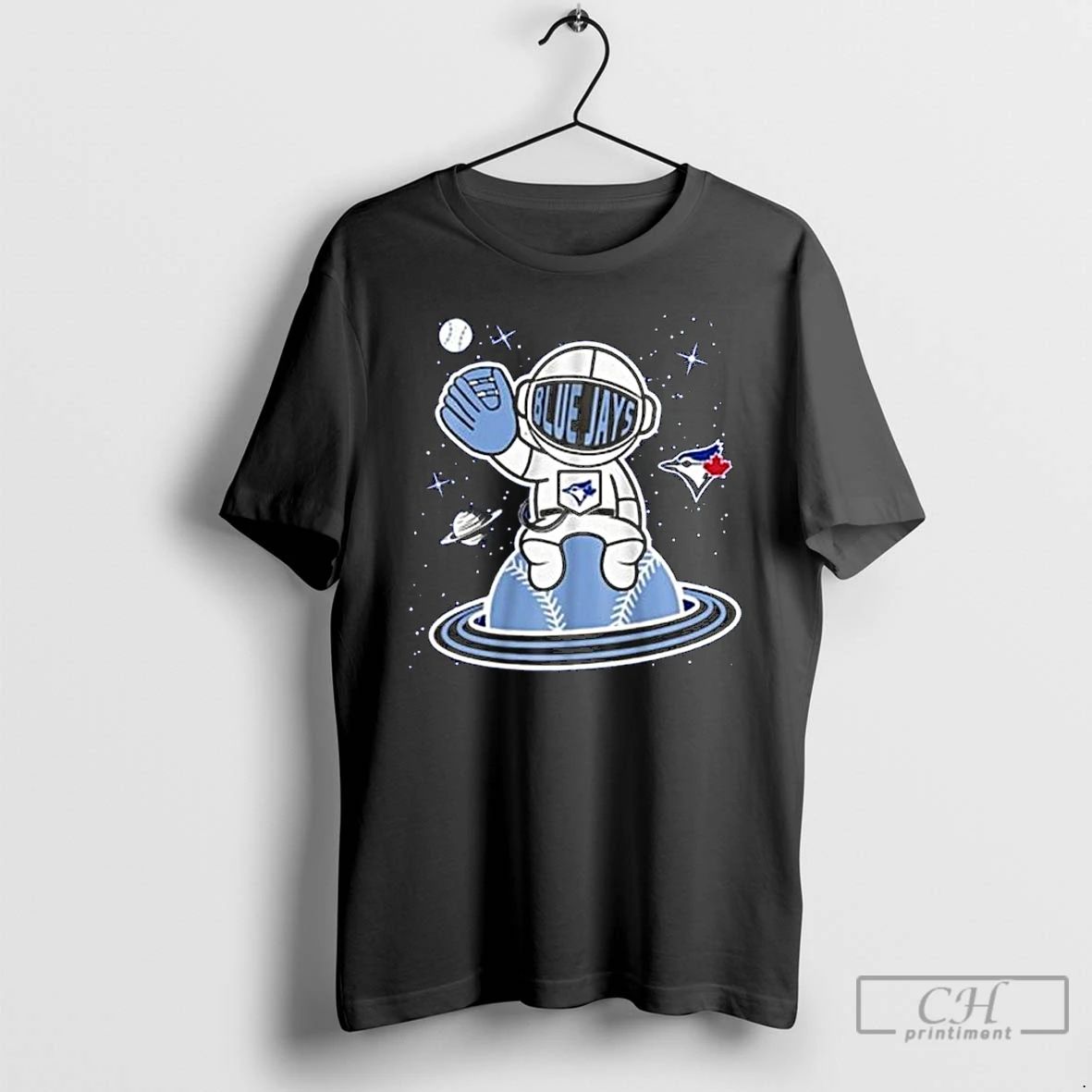 Classic Toronto Blue Jays Boys Blue Space Ball Long Sleve T Shirts