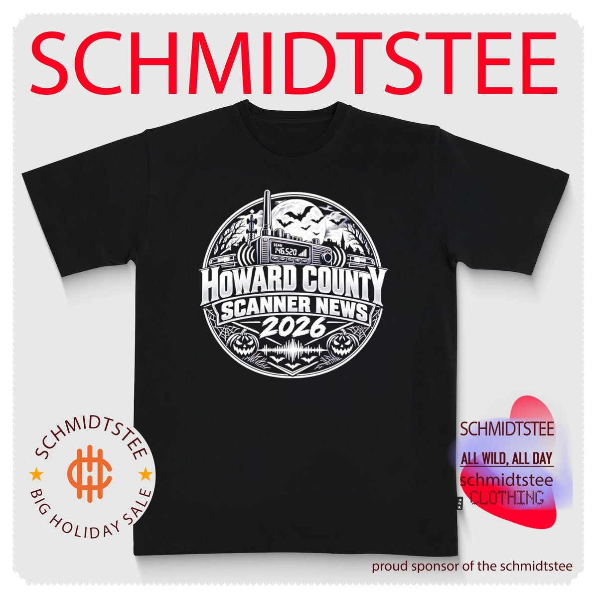 Howard County Scanner News 2026 Radio Halloween shirt