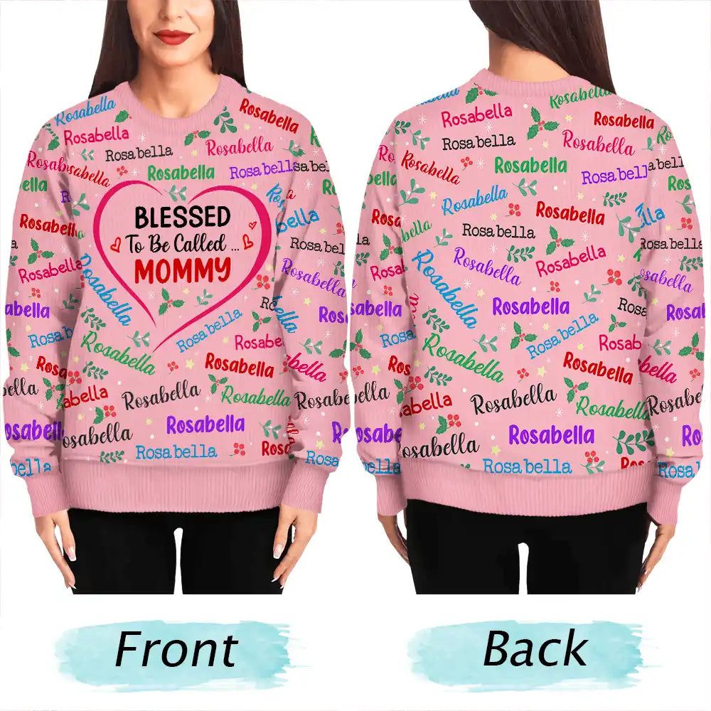 Blessed To Be Called Grandma Nana - Personalized Unisex Ugly Sweater