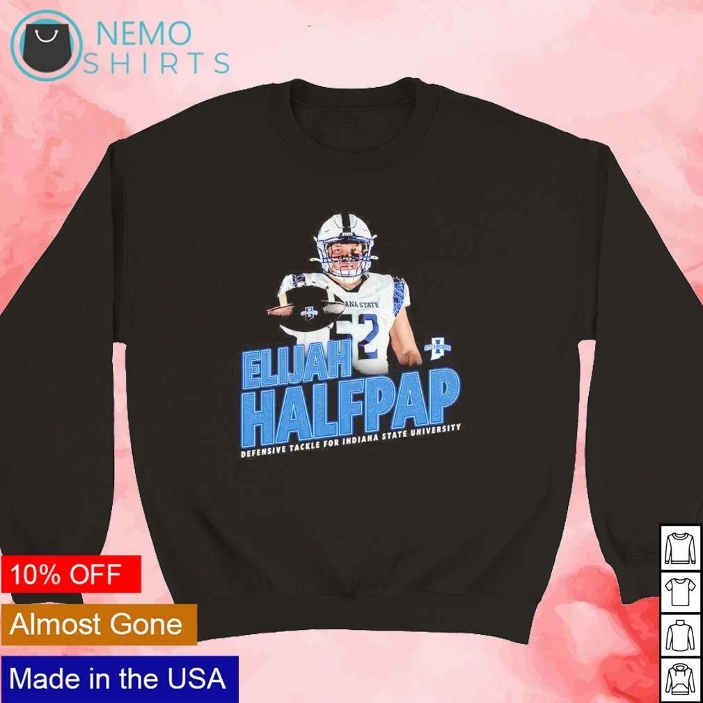 Elijah Halfpap Vintage Indiana State Sycamores Defensive Tackle shirt