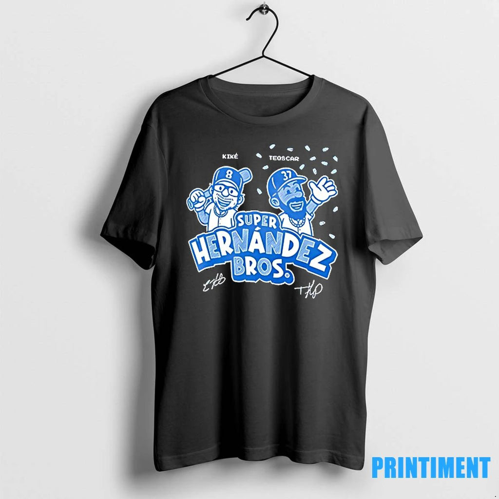 Super Hernandez Bros Kike And Teoscar Hernandez Los Angeles Dodgers Baseball Signatures Tshirts Sweater