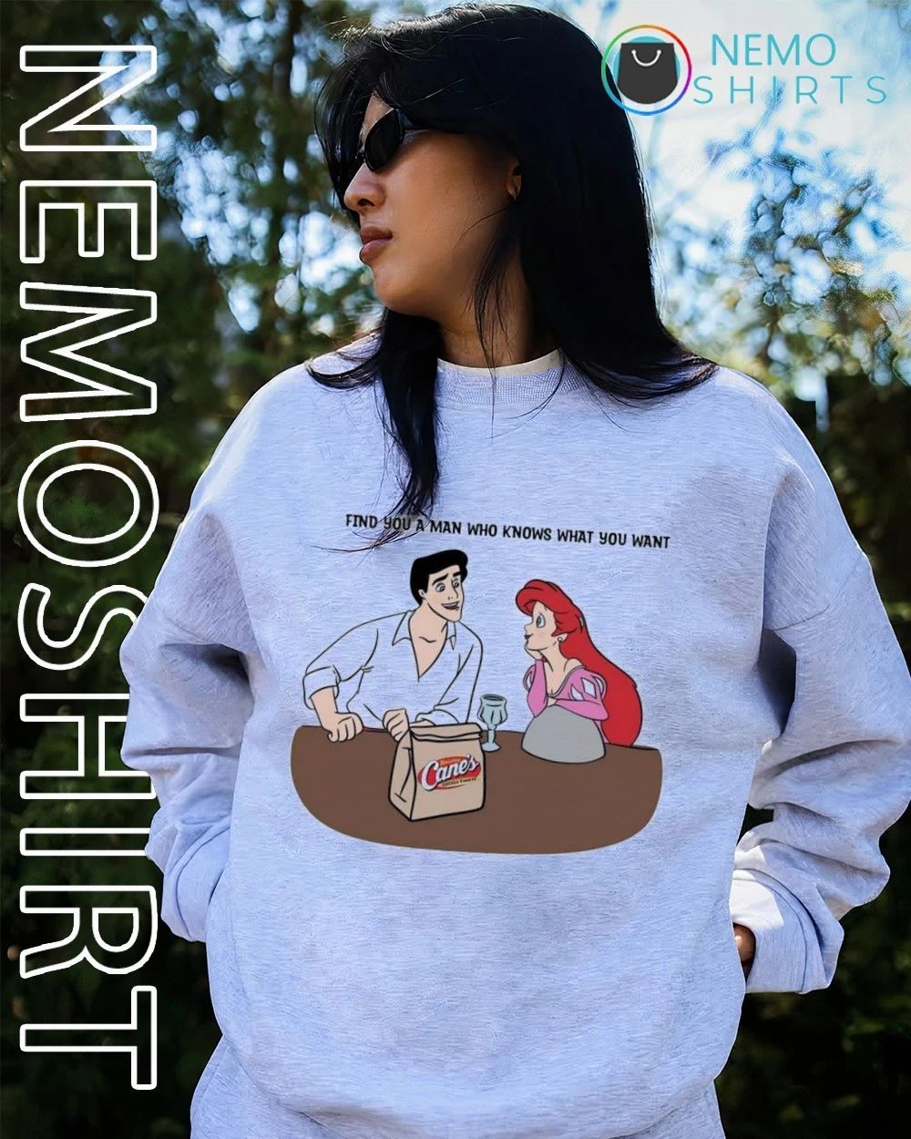 Ariel and Prince Eric Find You a Man Who Knows What You Want Raising Cane’s shirt