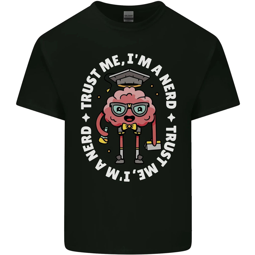 Trust Me I'm a Nerd Geek Graduate Brainy Mens Cotton T-Shirt Tee Top