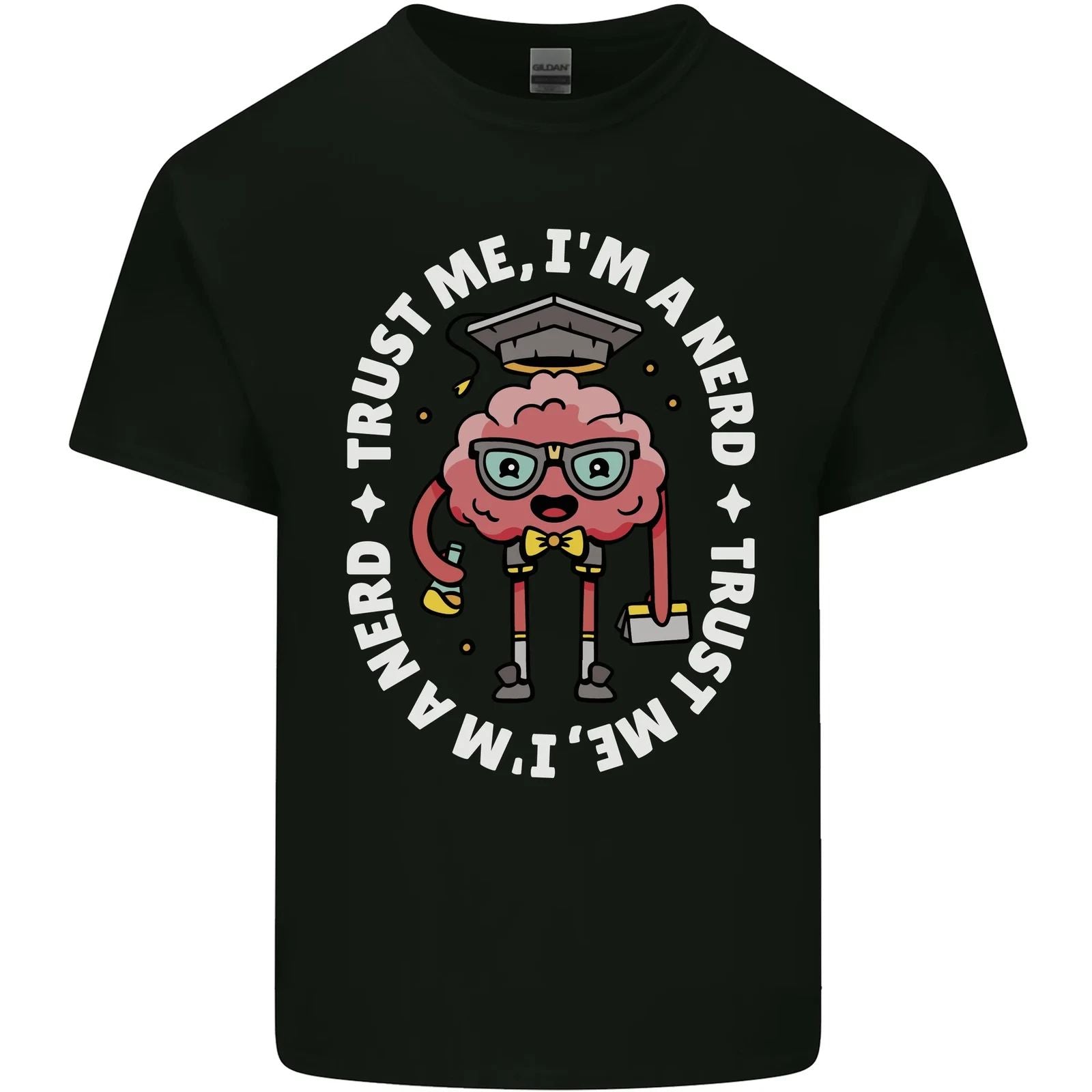 Trust Me I'm a Nerd Geek Graduate Brainy Mens Cotton T-Shirt Tee Top