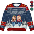3D Effect Besties Here's To Another Year Of Us - Personalized Unisex Ugly Sweater