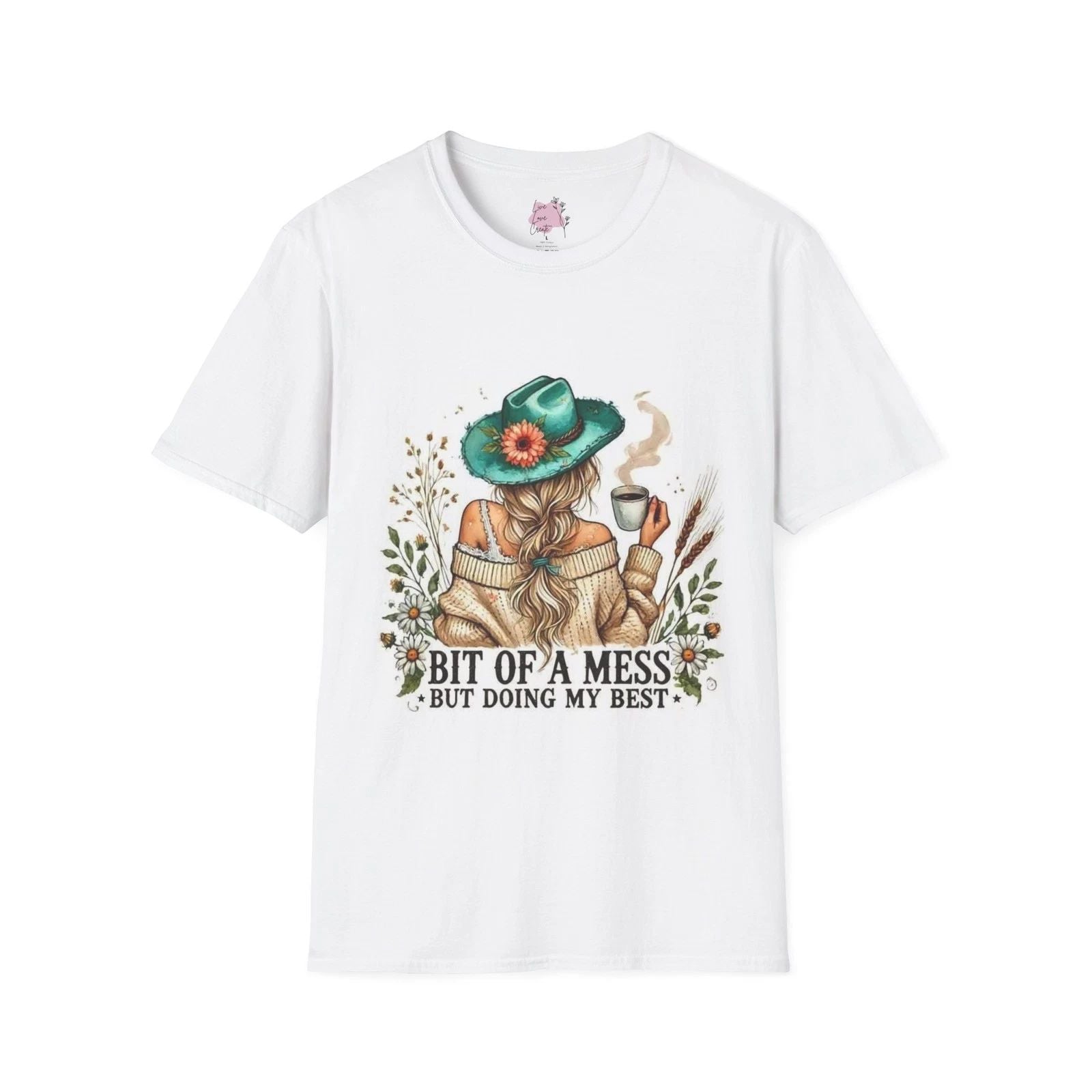 Bit of a Mess T-Shirt, Unisex Softstyle Tee, Casual Wear, Motivational Apparel